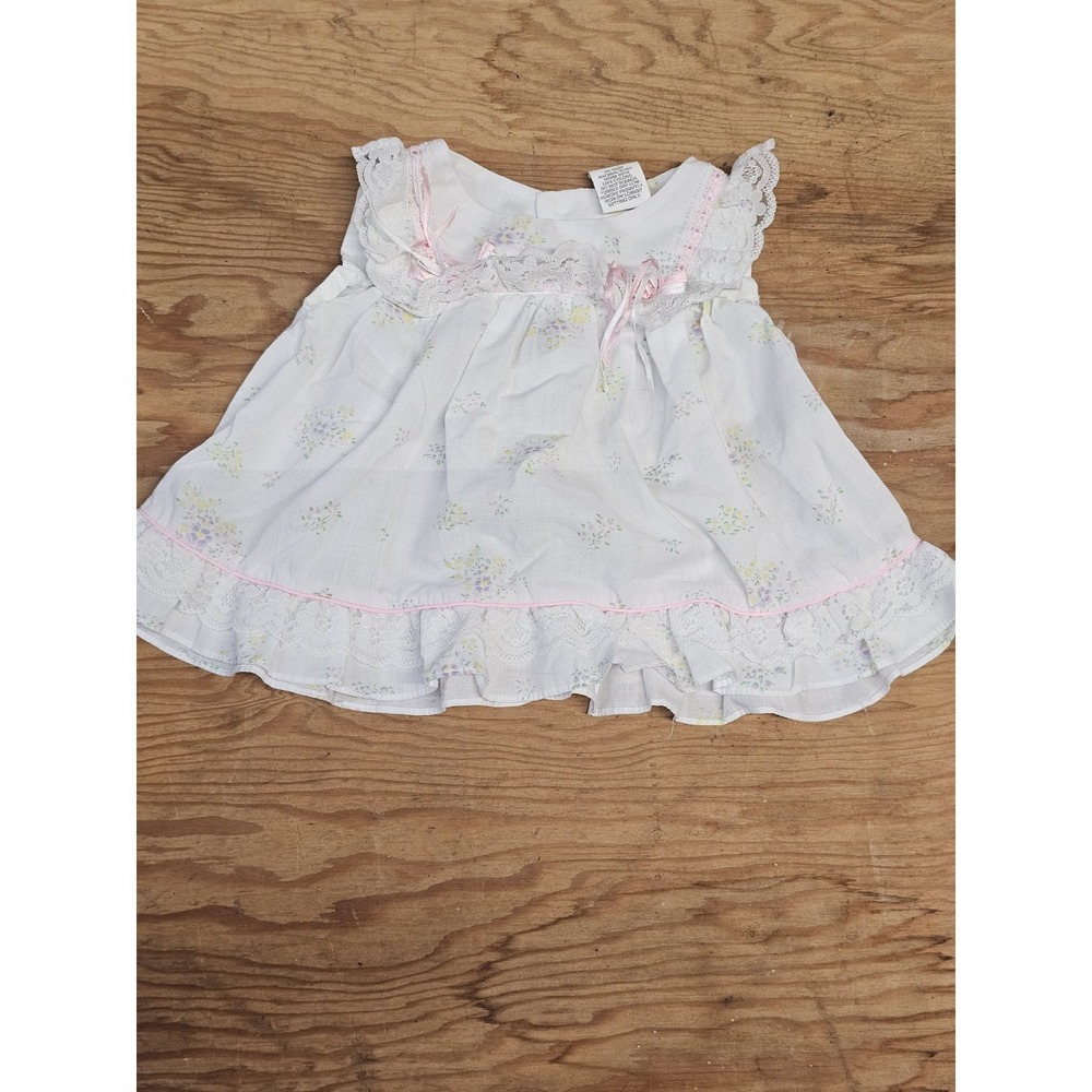 Vintage Baby Girl Dress 3-6 Months Paper Tag Beautiful